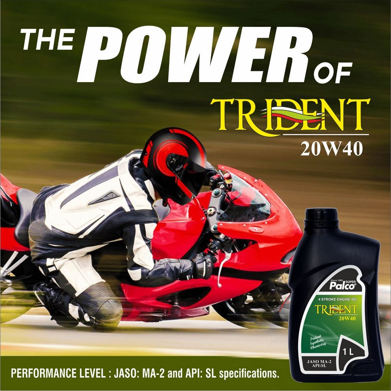 Palco Trident-20W40, 4 Stroke Air Cooled Engine, API SL, JASO MA2 Palco Trident-20W40, 4 Stroke Air Cooled Engine, API SL, JASO MA2