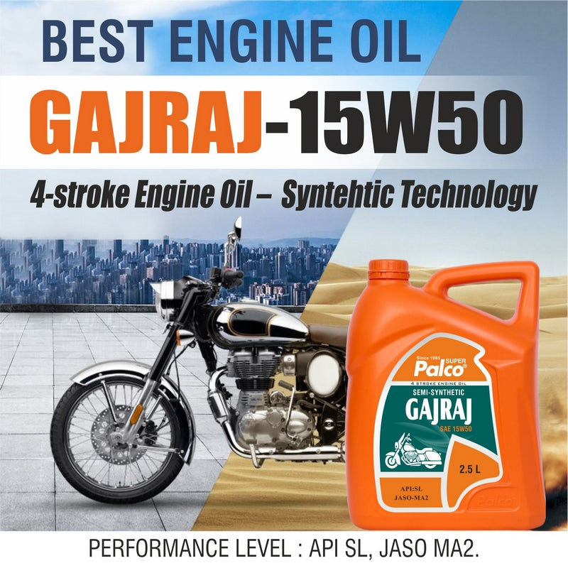 Palco Gajraj 15W50, Semi Synthetic Engine Oils for Enfield 350 Bikes Palco Gajraj 15W50, Semi Synthetic Engine Oils for Enfield 350 Bikes