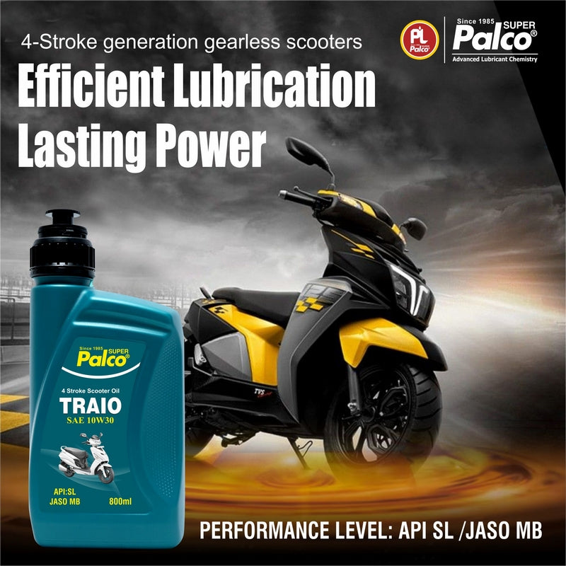 Palco 4T 10W30 Trio, Multigrade Engine Oil for Gearless Scooters Palco 4T 10W30 Trio, Multigrade Engine Oil for Gearless Scooters