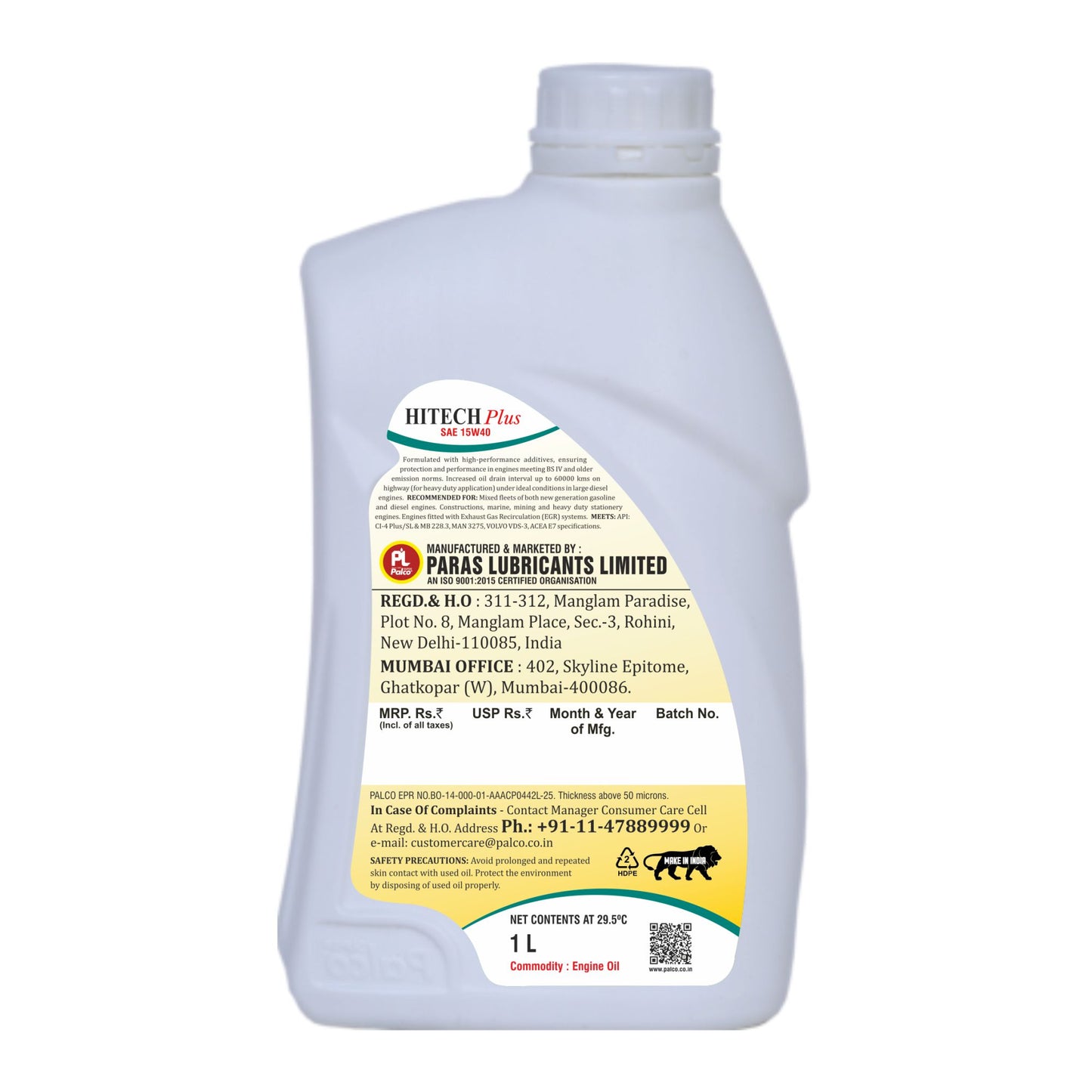 HITECH PLUS-15W40