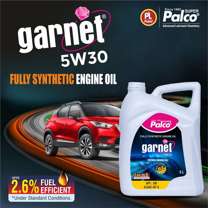 Palco Garnet 5W30, Fully Synthetic Engine Oil, API: SN, ILSAC GF-5
Palco Garnet 5W30, Fully Synthetic Engine Oil, API: SN, ILSAC GF-5