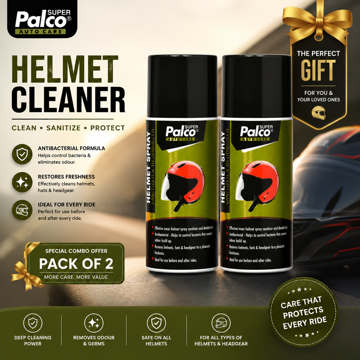 Helmet Cleaner Spray (COMBO) Pack of 2