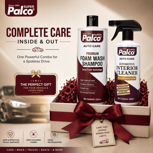 Palco Complete Car Care Combo – Premium Foam Wash Shampoo + Automotive Interior Cleaner